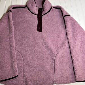 Terra & Sky Faux Sherling Jacket with Pockets Size 0X 14W NWT